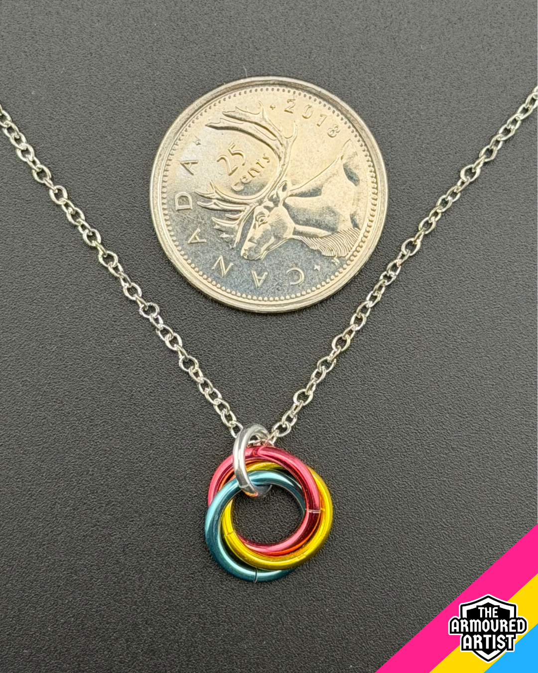 Pansexual Spiral Chainmail Necklaces
