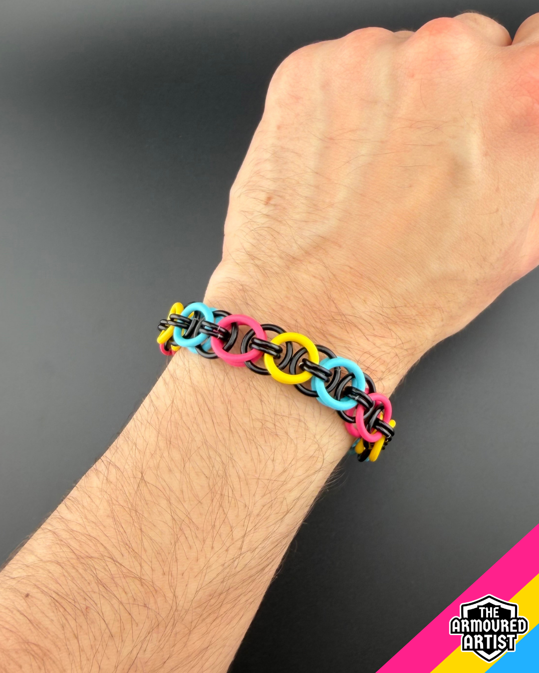 Pansexual Stretchy Helmchain Bracelets