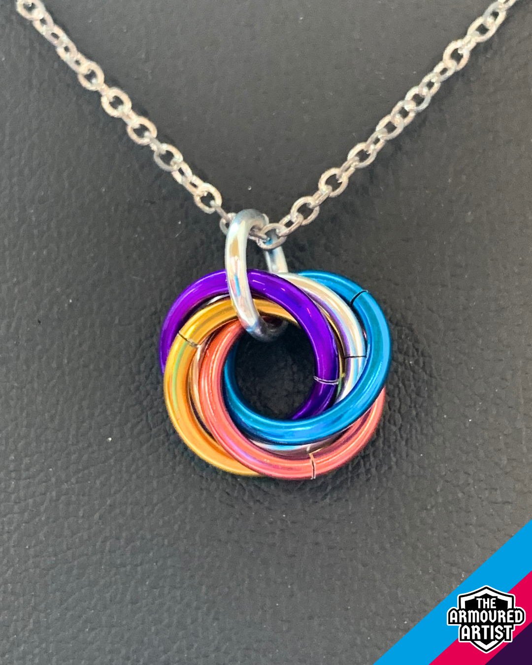 Polyamory (New Flag) Spiral Chainmail Necklaces