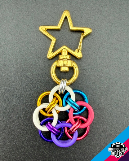 Polyamory (New Flag) Flexible Helmchain Keychains