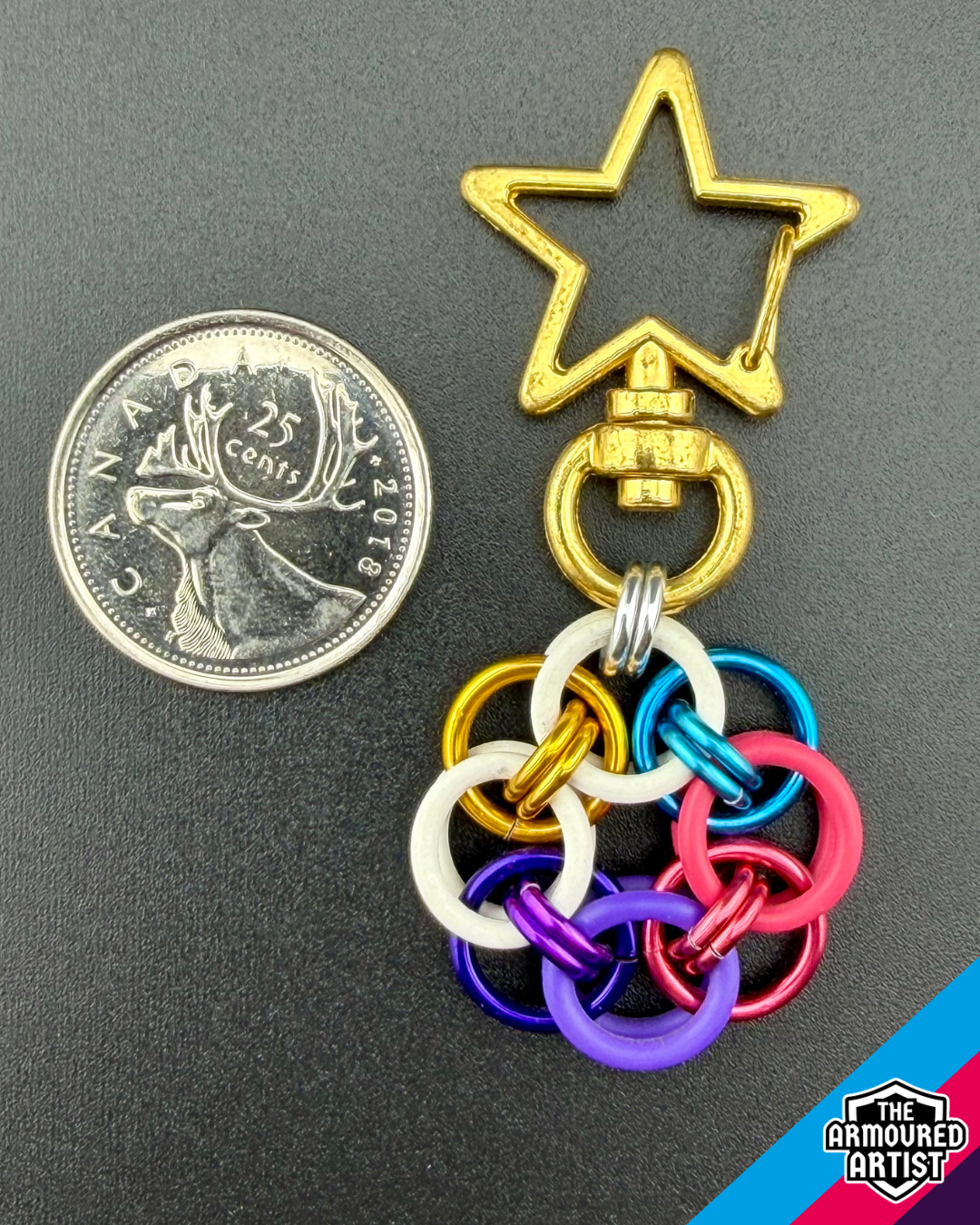 Polyamory (New Flag) Flexible Helmchain Keychains