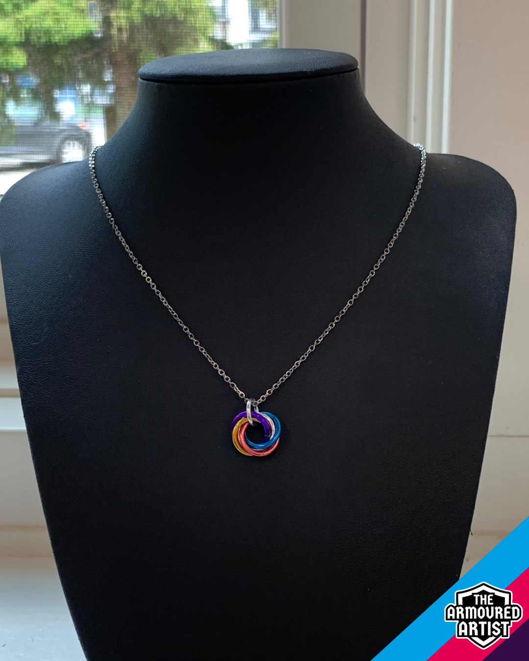 Polyamory (New Flag) Spiral Chainmail Necklaces