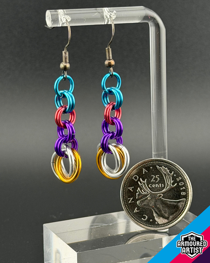 Polyamory (New Flag) Dangling Earrings