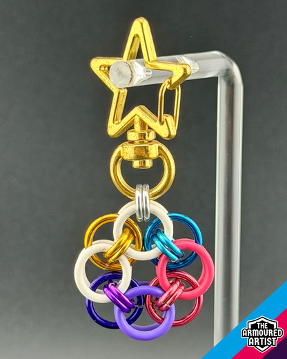 Polyamory (New Flag) Flexible Helmchain Keychains
