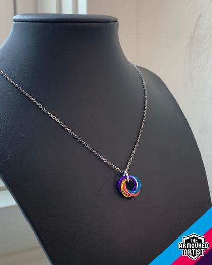 Polyamory (New Flag) Spiral Chainmail Necklaces
