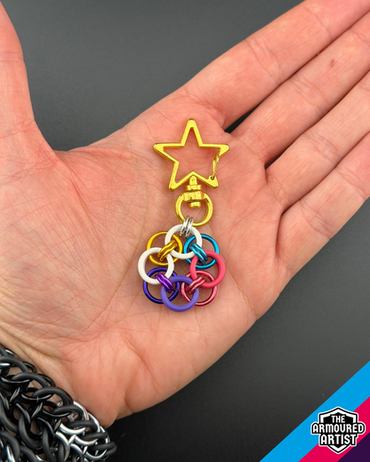 Polyamory (New Flag) Flexible Helmchain Keychains
