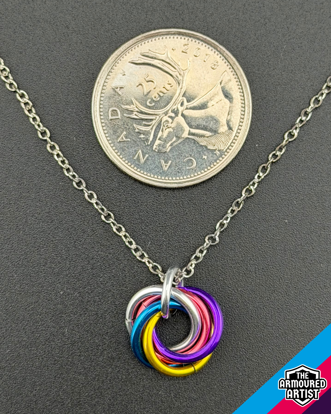 Polyamory (New Flag) Spiral Chainmail Necklaces