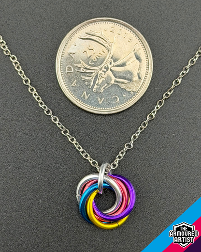 Polyamory (New Flag) Spiral Chainmail Necklaces