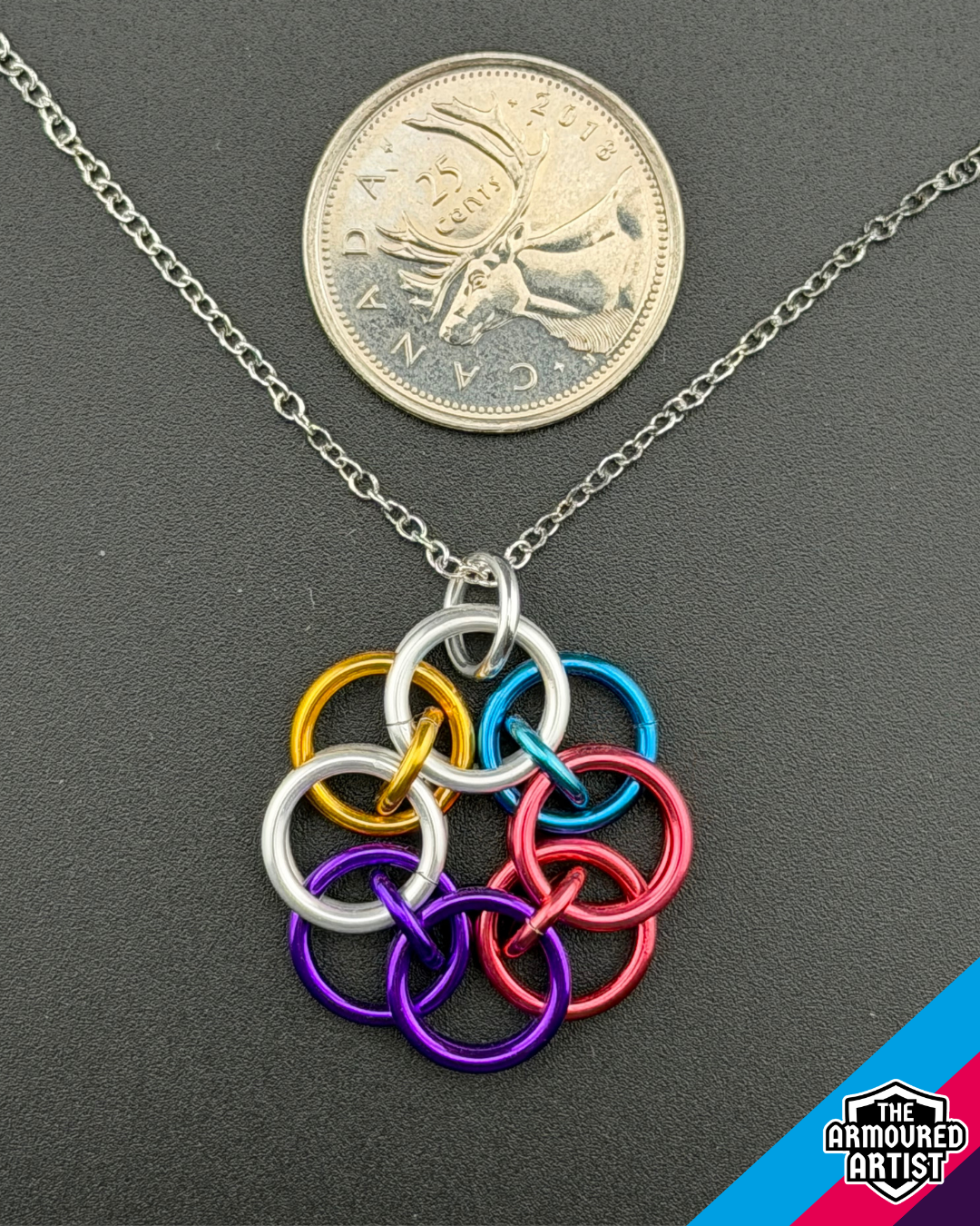 Polyamory (New Flag) Helmchain Necklaces