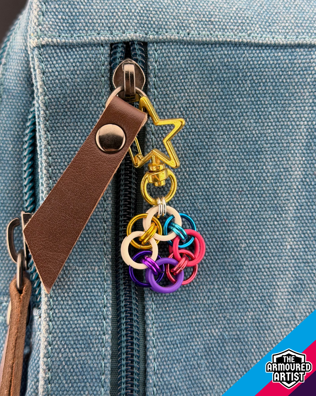 Polyamory (New Flag) Flexible Helmchain Keychains
