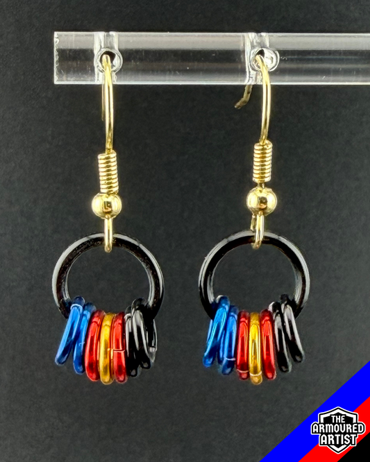 Polyamory (Pi Flag) Small Ringlette Earrings