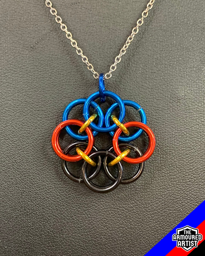 Polyamory (Pi Flag) Helmchain Necklaces