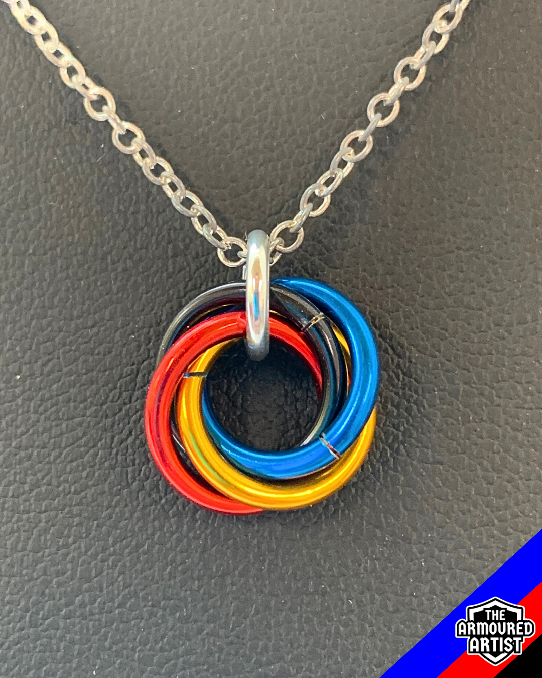 Polyamory (Pi Flag) Spiral Chainmail Necklaces