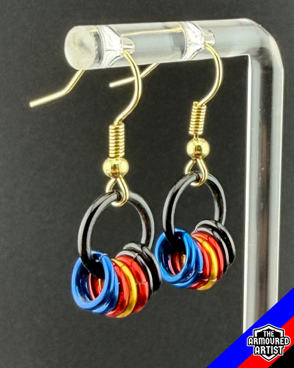 Polyamory (Pi Flag) Small Ringlette Earrings