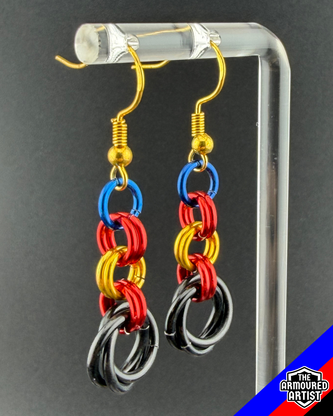 Polyamory (Pi Flag) Dangling Earrings