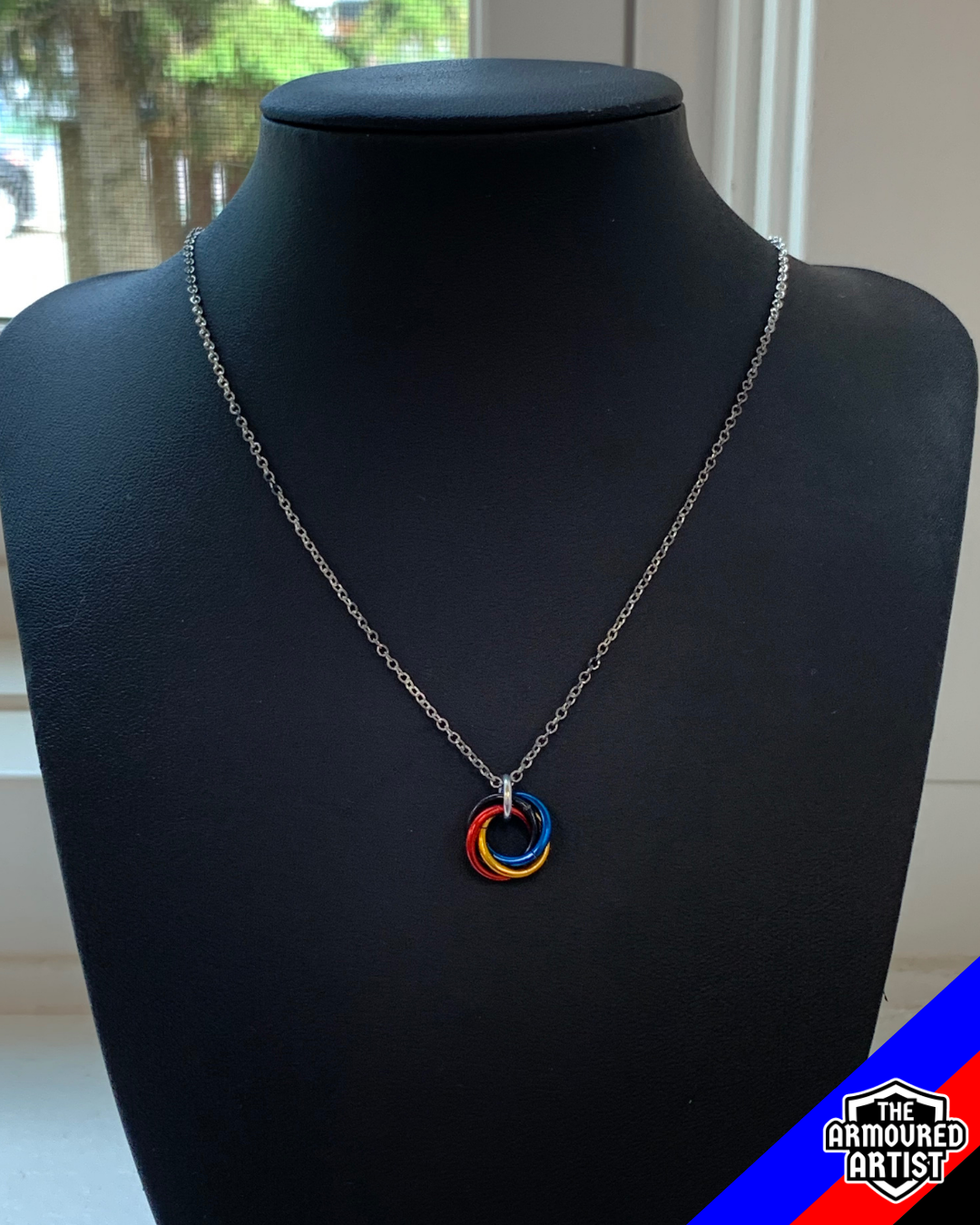 Polyamory (Pi Flag) Spiral Chainmail Necklaces