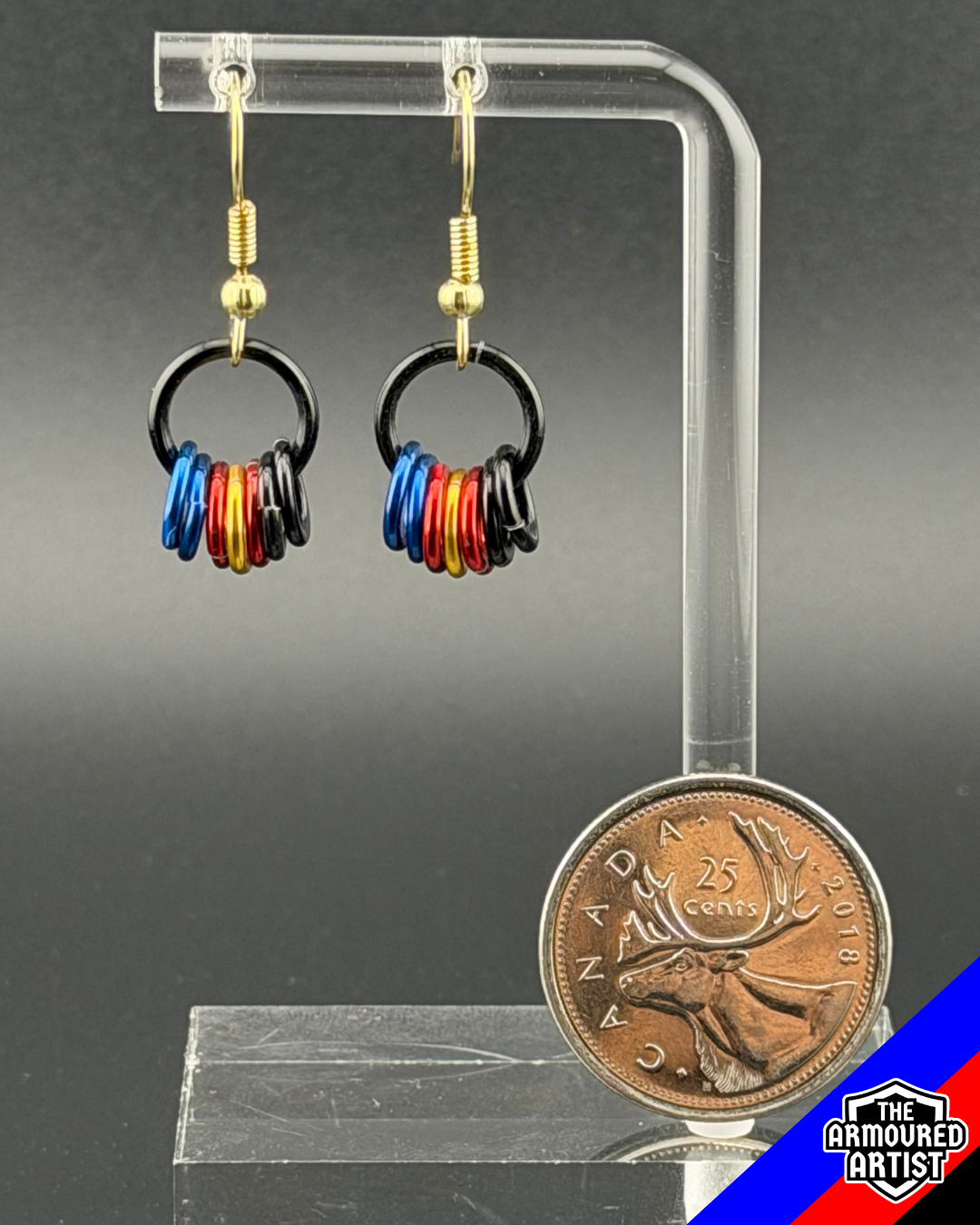 Polyamory (Pi Flag) Small Ringlette Earrings
