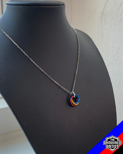 Polyamory (Pi Flag) Spiral Chainmail Necklaces