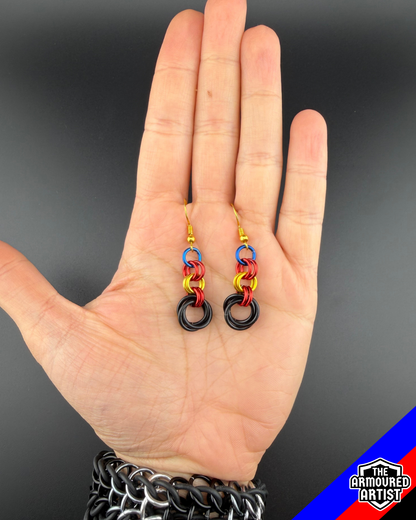 Polyamory (Pi Flag) Dangling Earrings