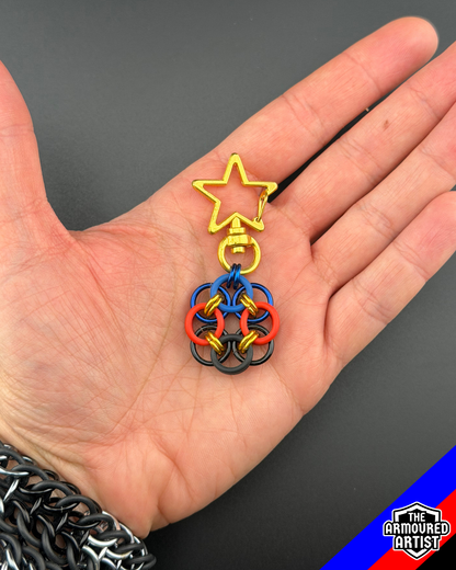 Polyamory (Pi Flag) Flexible Helmchain Keychains