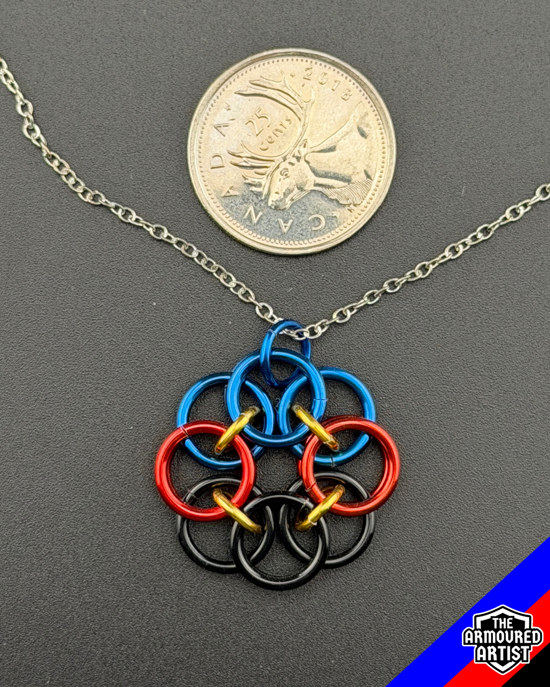 Polyamory (Pi Flag) Helmchain Necklaces