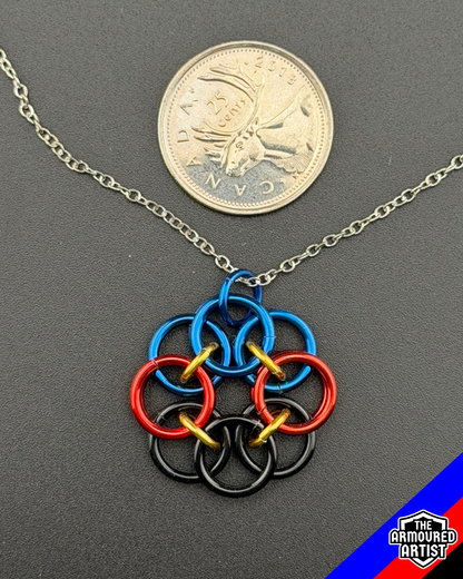 Polyamory (Pi Flag) Helmchain Necklaces