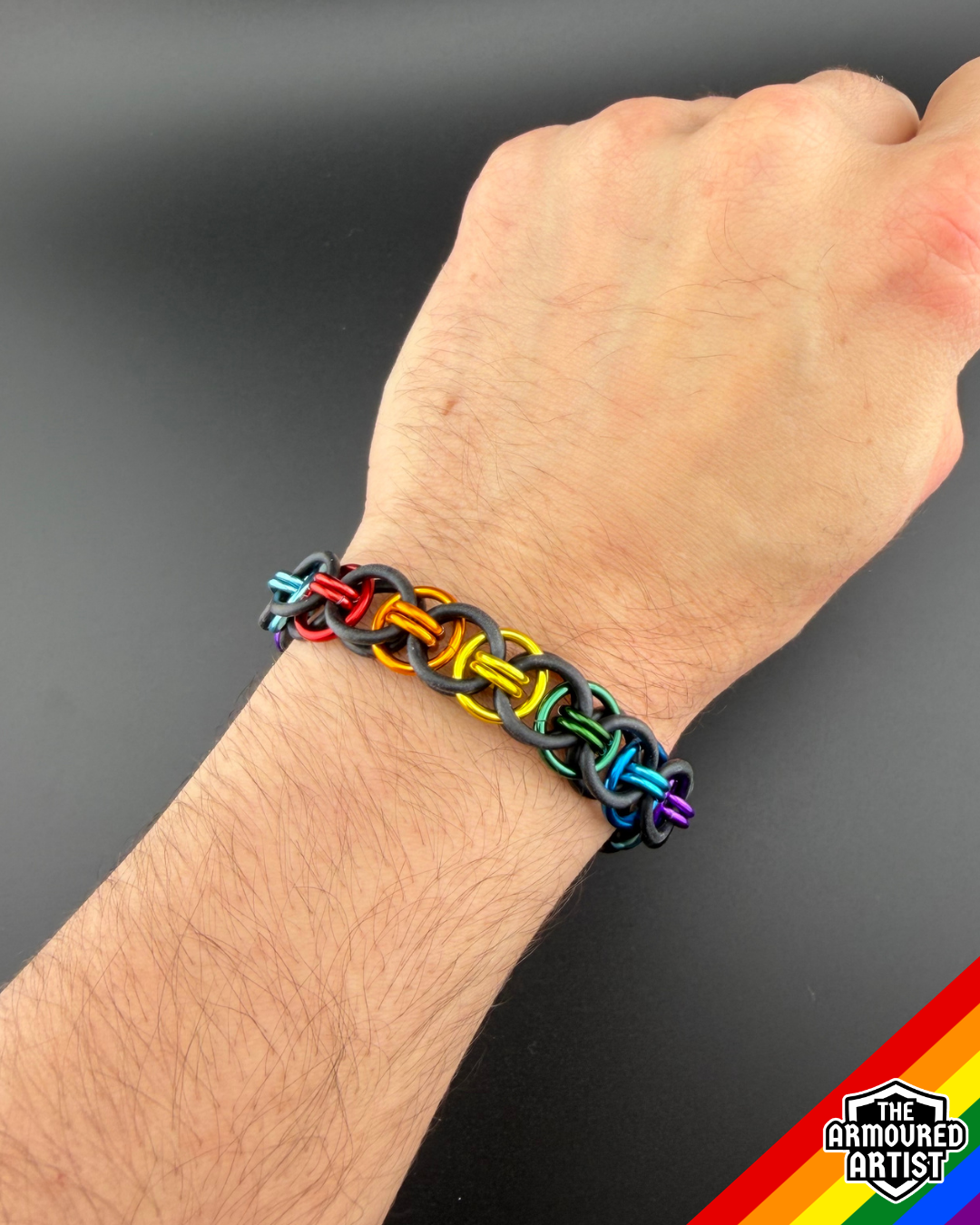 Rainbow (Classic Flag) Stretchy Helmchain Bracelets