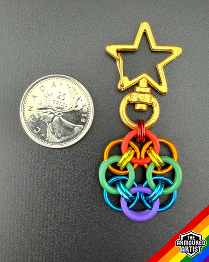 Rainbow (Classic Flag) Flexible Helmchain Keychains