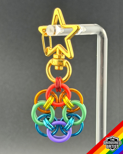 Rainbow (Classic Flag) Flexible Helmchain Keychains