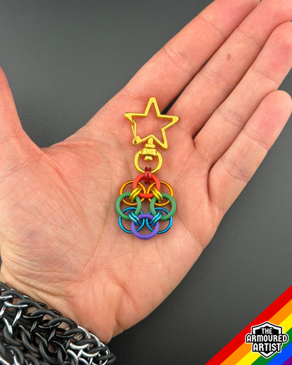 Rainbow (Classic Flag) Flexible Helmchain Keychains