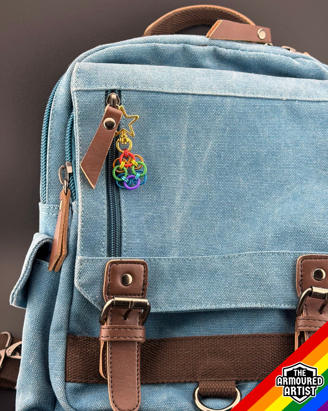 Rainbow (Classic Flag) Flexible Helmchain Keychains