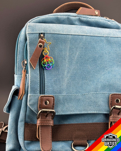 Rainbow (Classic Flag) Flexible Helmchain Keychains