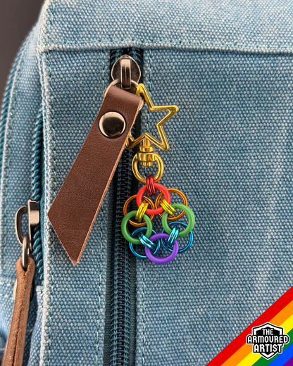 Rainbow (Classic Flag) Flexible Helmchain Keychains