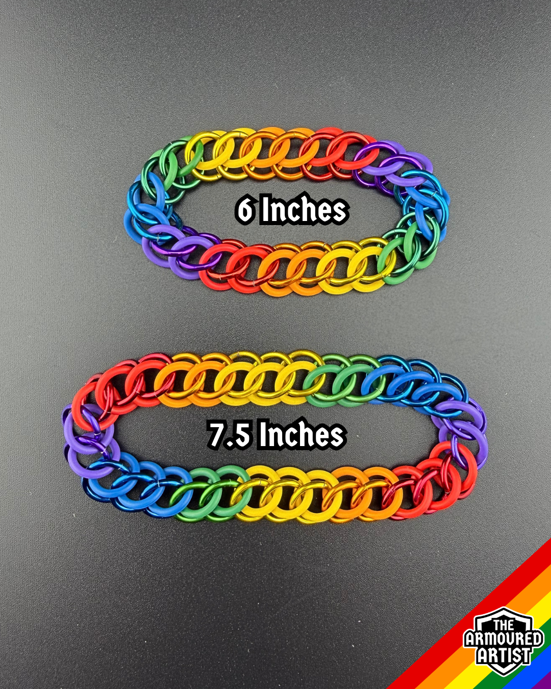 Rainbow (Classic Flag) Stretchy Chainmail Bracelets