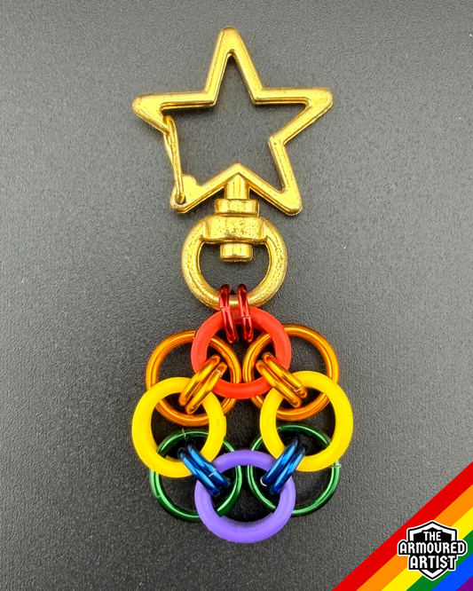 Rainbow (Classic Flag) Flexible Helmchain Keychains