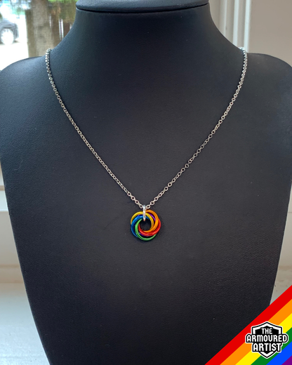 Rainbow (Classic Flag) Spiral Chainmail Necklaces