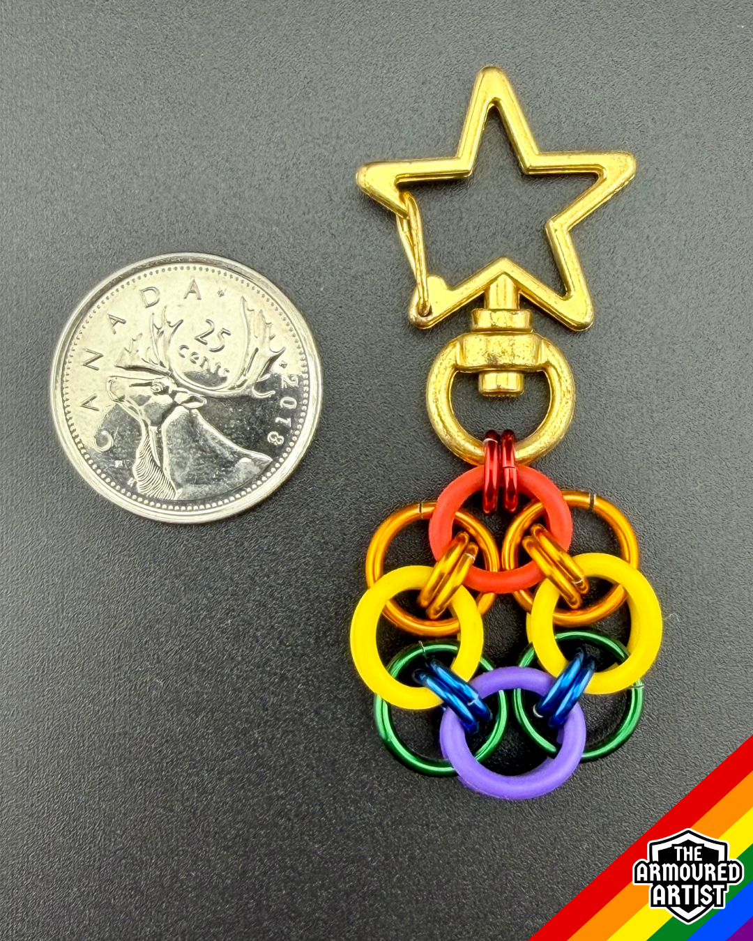 Rainbow (Classic Flag) Flexible Helmchain Keychains
