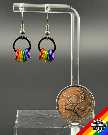 Rainbow (Classic Flag) Small Ringlette Earrings