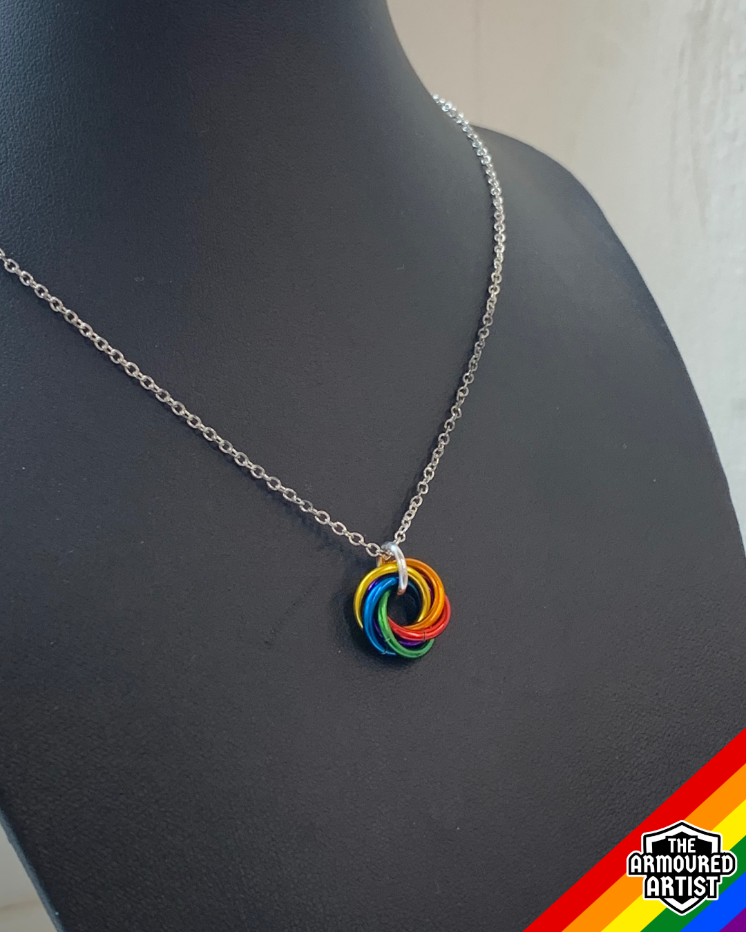 Rainbow (Classic Flag) Spiral Chainmail Necklaces