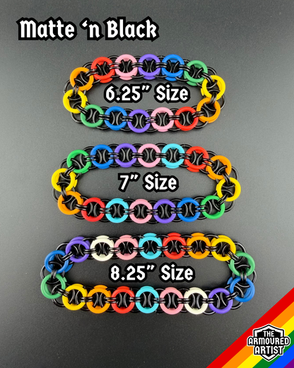 Rainbow (Classic Flag) Stretchy Helmchain Bracelets