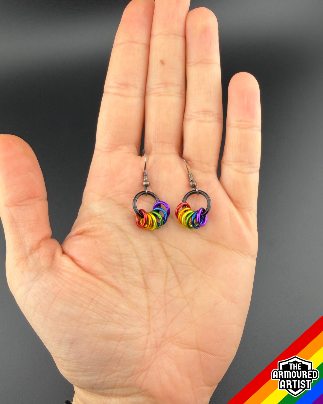 Rainbow (Classic Flag) Small Ringlette Earrings