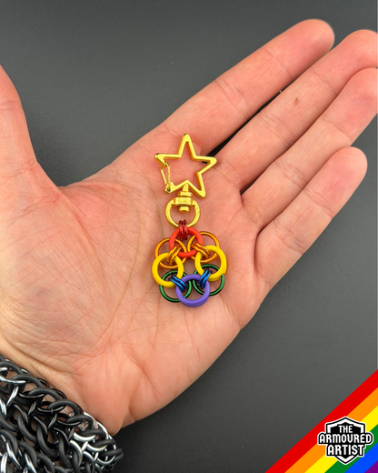 Rainbow (Classic Flag) Flexible Helmchain Keychains