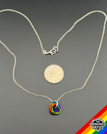 Rainbow (Classic Flag) Spiral Chainmail Necklaces