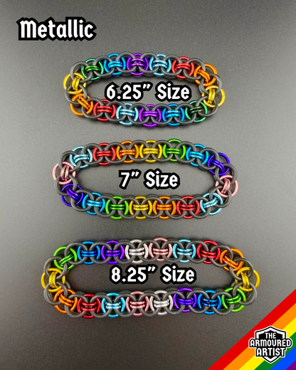 Rainbow (Classic Flag) Stretchy Helmchain Bracelets