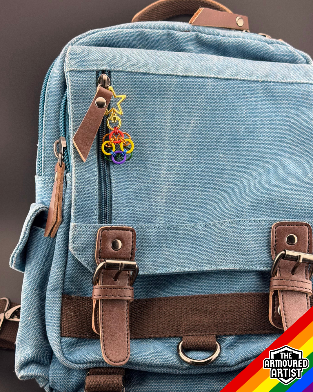Rainbow (Classic Flag) Flexible Helmchain Keychains