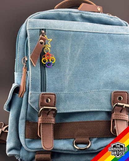 Rainbow (Classic Flag) Flexible Helmchain Keychains