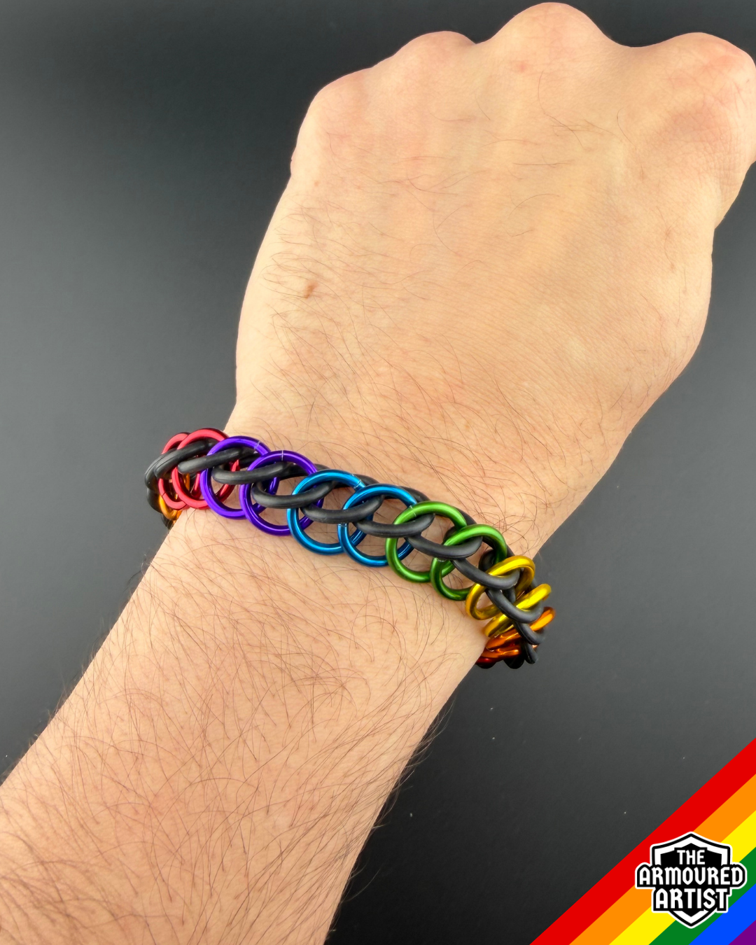 Rainbow (Classic Flag) Stretchy Chainmail Bracelets