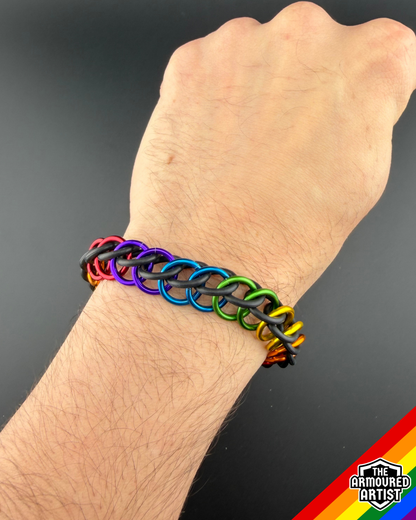 Rainbow (Classic Flag) Stretchy Chainmail Bracelets