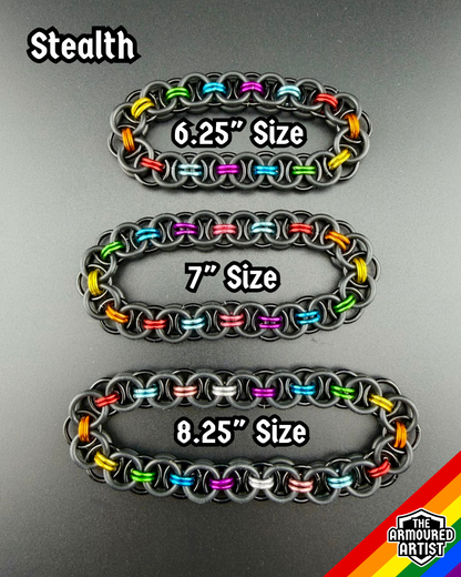 Rainbow (Classic Flag) Stretchy Helmchain Bracelets