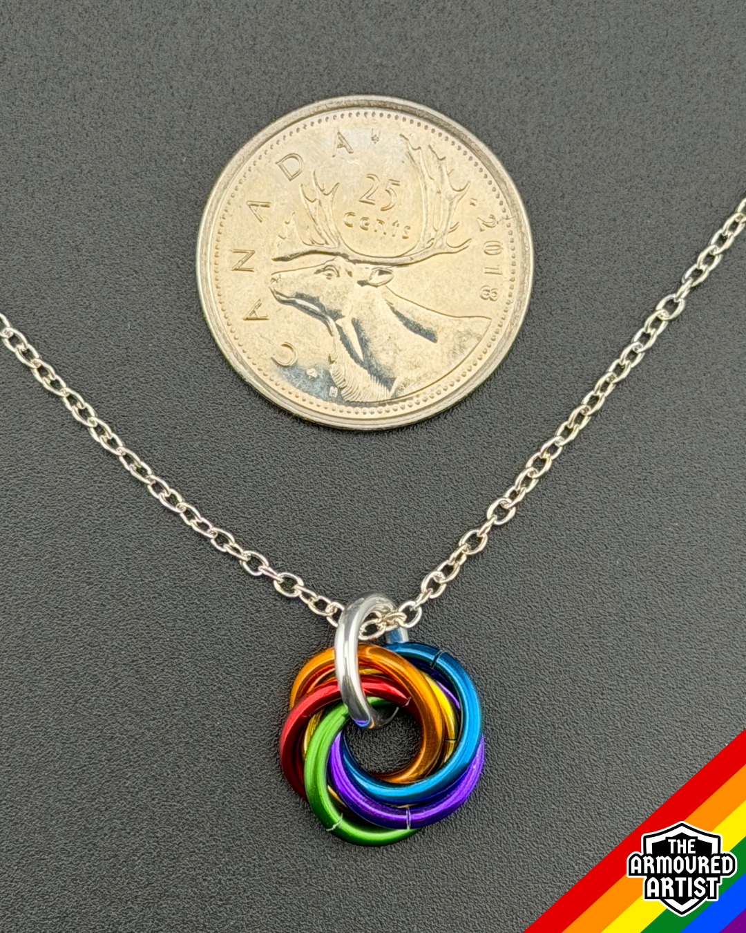 Rainbow (Classic Flag) Spiral Chainmail Necklaces